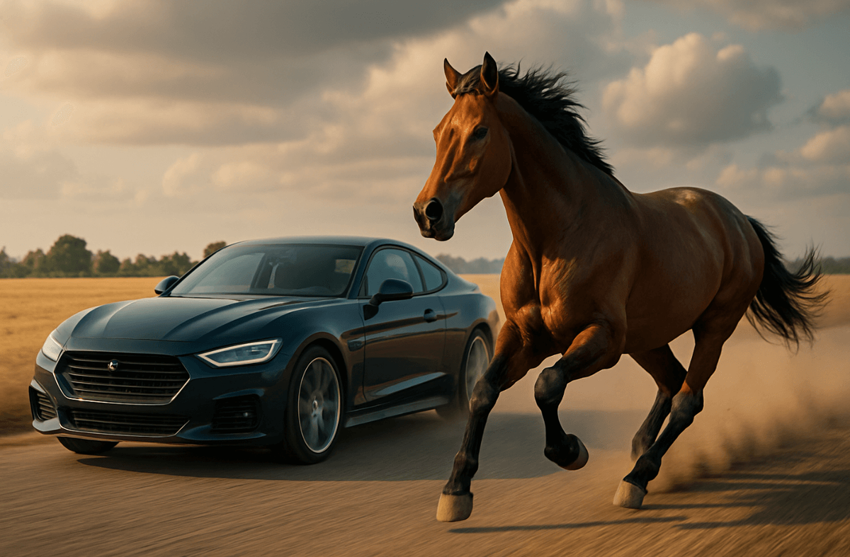    Лошадиная сила — это условное обозначение, которое не отражает мощность одной лошади