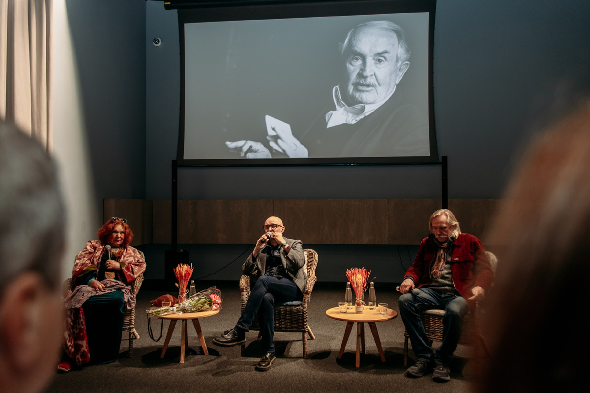 Преамбула "Амаркорда": Лора Гуэрра, Сергей Брисенко, Александр Бруньковский. Фото со страницы фестиваля в ВК.