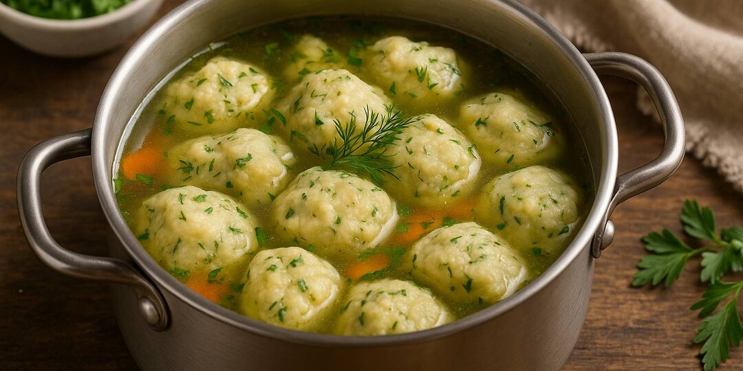 Мягкие клецки на кефире — уютный обед в одной кастрюле