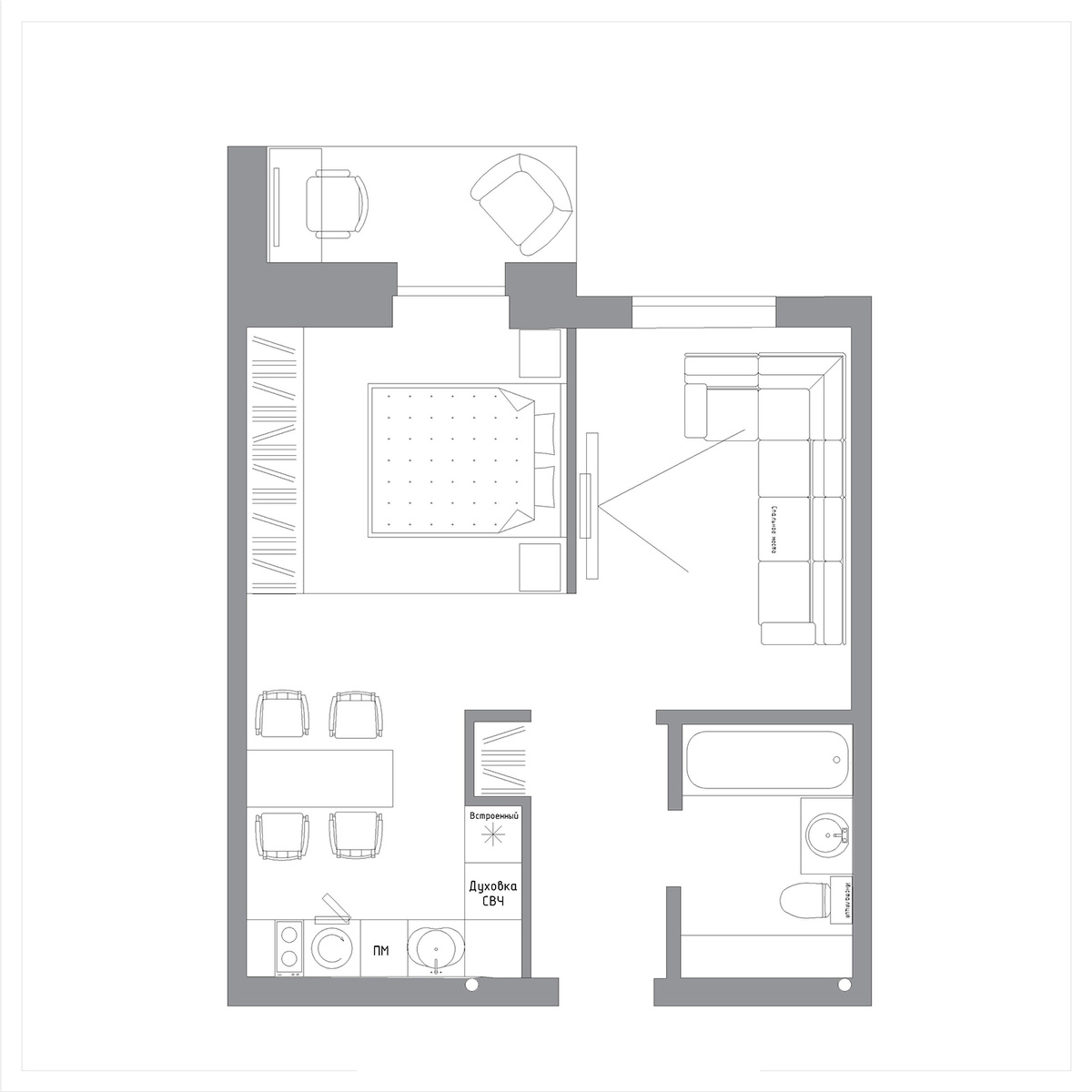 Пример планировочного решения Вариант 3