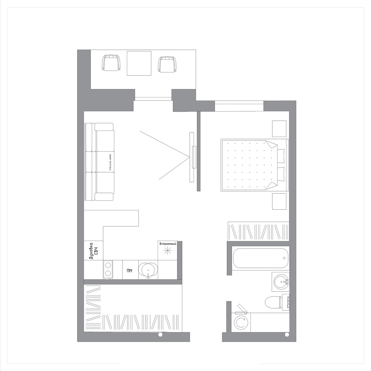 Пример планировочного решения Вариант 1