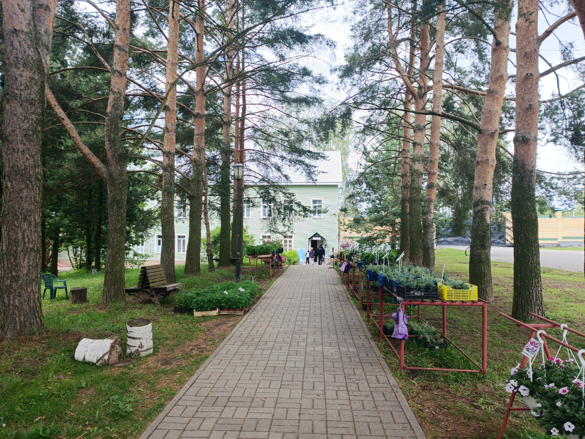 Монастырь не плохо торгует со своего огорода и саженцами.