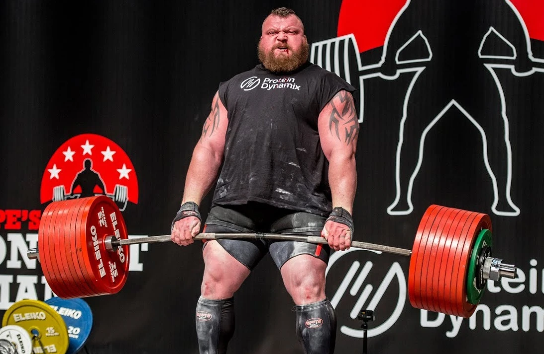 Эдди Холл и его мировой рекорд в становой тяге. 500 кг, 2020 год.