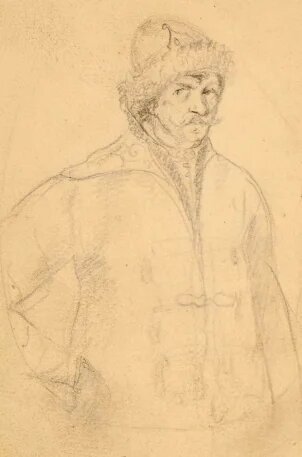 ... а это Романчуков (прижизненный карандашный портрет)