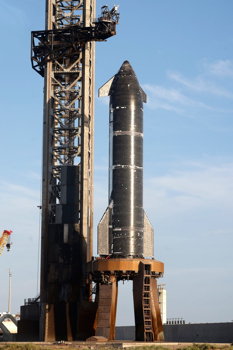 Прототип в ожидании испытаний в Бока-Чика, изображение из открытых источников