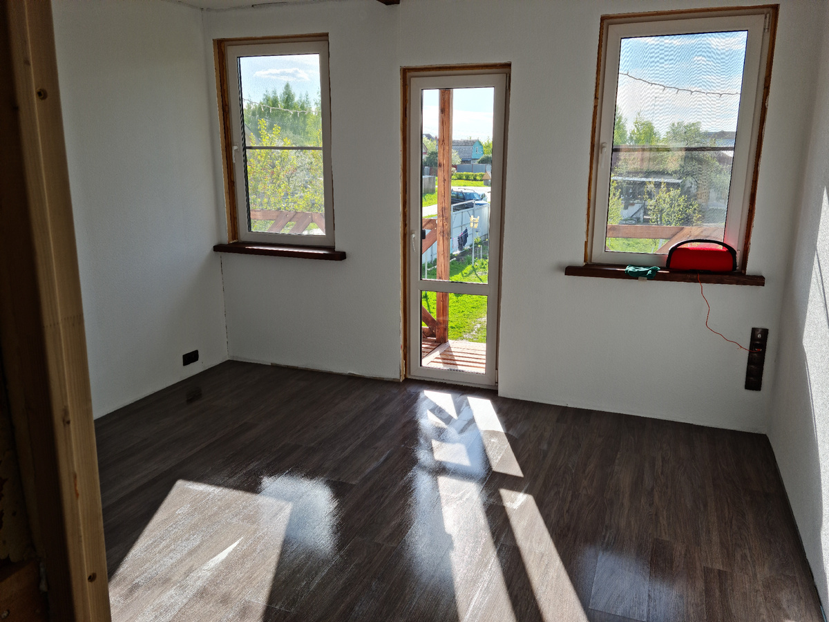 Гостевая спальня до нанесения деревянной декоративной отделки