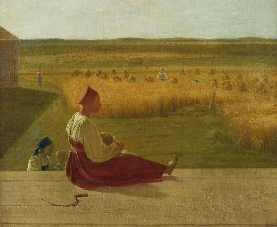 Венецианов Алексей (1780-1847) «На жатве. Лето», Середина 1820-х. Фото картины взято из открытого источника.