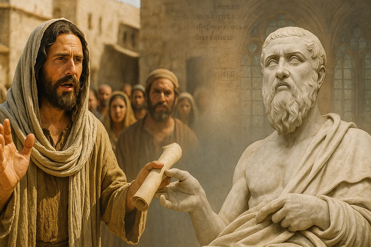 Иисус говорил о справедливости и Царствии Божьем. А что мы получили? Бессмертную душу и абстрактную метафизику — благодаря древнегреческим мыслителям.