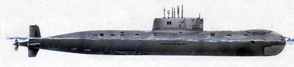 АПЛ проекта 685 "Плавник". Комсомолец стал единственным его представителем. Картинка НВО