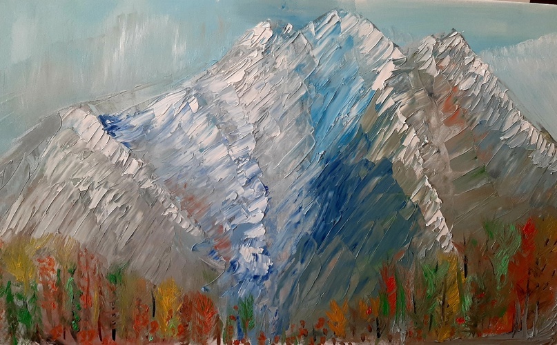 Анатолий Лютенко. Холст, масло 80х100. Гималаи .