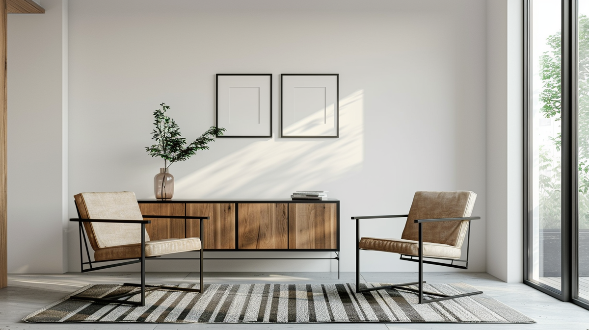 Современный минималистичный интерьер с элементами Баухаус. Прямые линии и геометрия — классика баухаусовской композиции. Функциональность формы — кресла лаконичные, с металлическим каркасом без излишеств. Монохром и акценты натурального дерева — типично для обновлённой интерпретации Баухауса
Это не "чистый исторический Баухаус", но современная адаптация его принципов — а именно так чаще всего и применяют стиль в сегодняшних квартирах.Источник - архив компании "Частная территория"