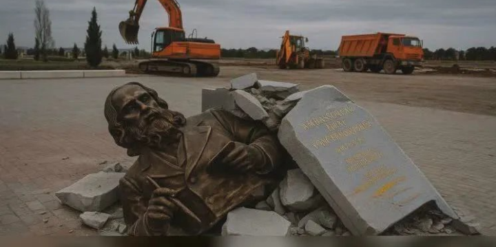 Снесён памятник Айвазовскому...