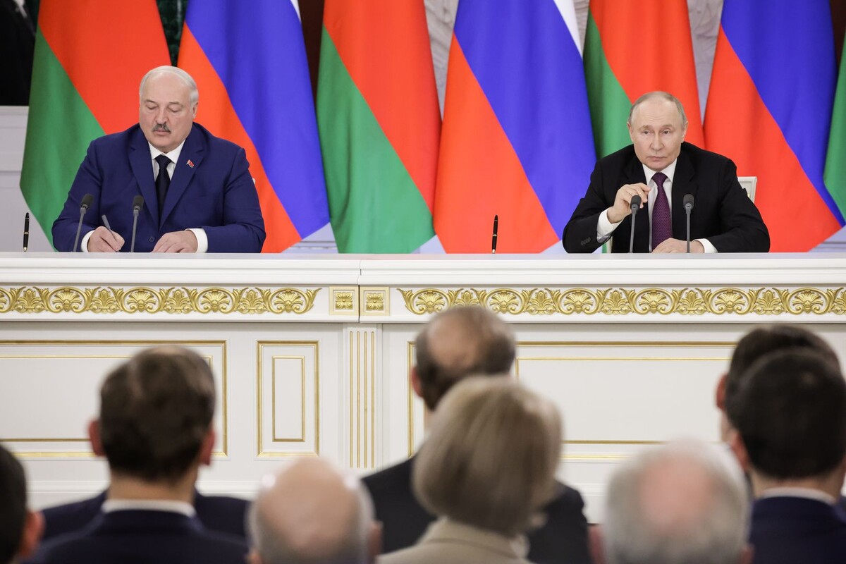    Президент РФ Владимир Путин и президент Белоруссии Александр Лукашенко / Источник: © Roman Naumov/Global Look Press