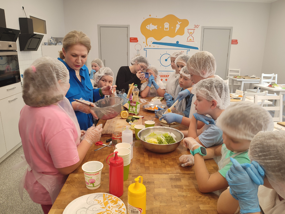 С детьми на мастер-классе в Завидово