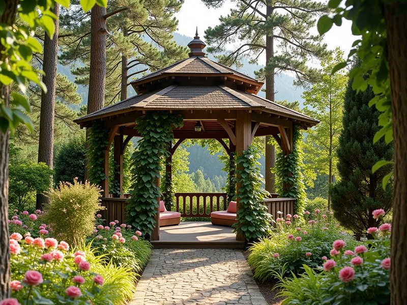 Беседка из дерева своими руками - как построить
