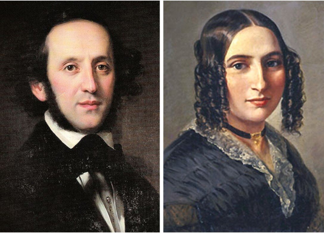 Брат и сестра Феликс и Фанни Мендельсон