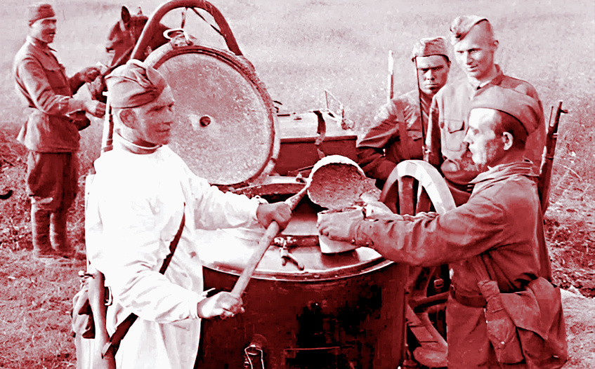 Полевая кухня в годы ВОВ.