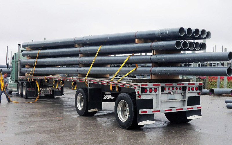 Перевозка труб с использованием ложементов