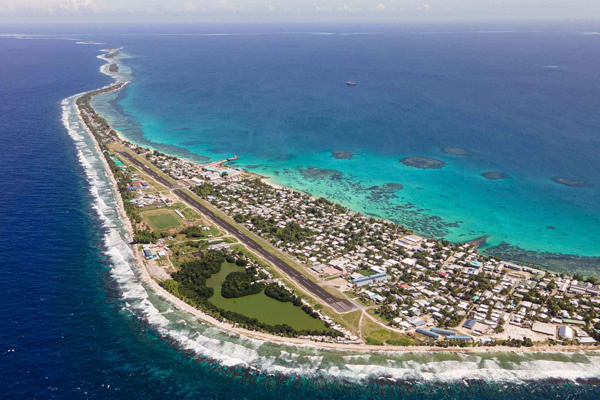 Вид на столицу Тувалу. Фото в свободном доступе. 