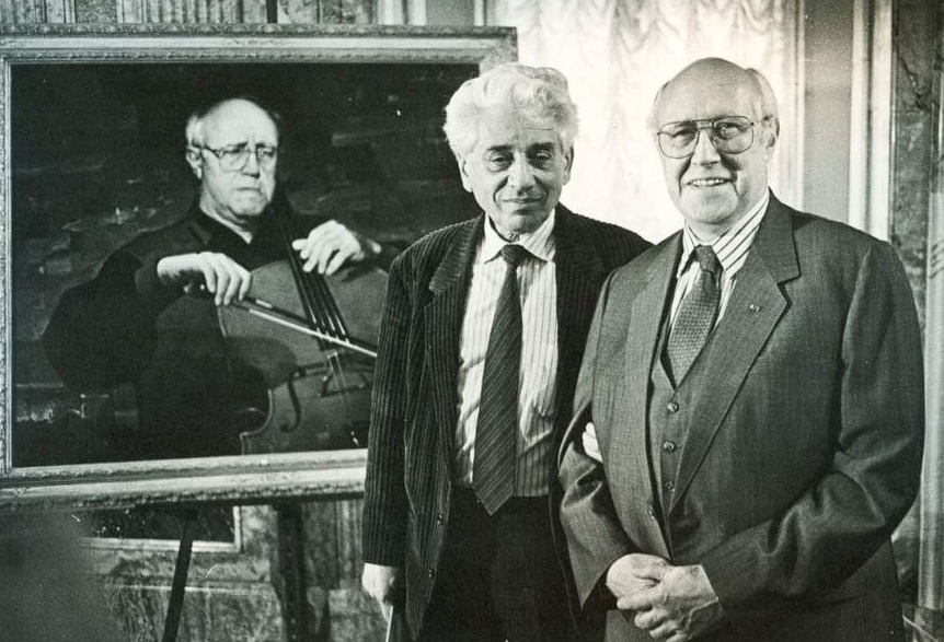 На фото: Марк Клионский и Мстислав Ростропович, 1994