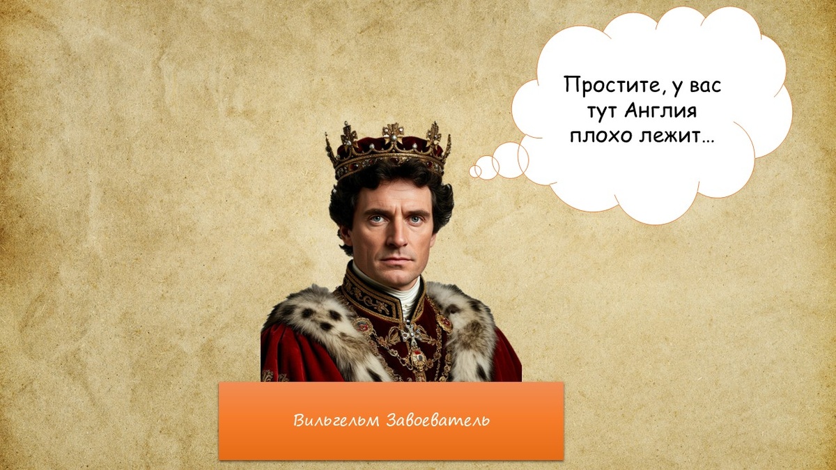 Вильгельм смотрит на тебя как на Англию без короля...