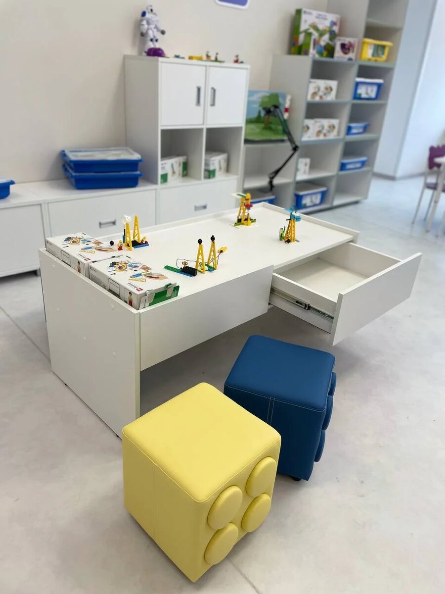 Комплексное оснащение детского сада «Точка будущего», было изготовлено и установлено 4 352 единицы мебели.
