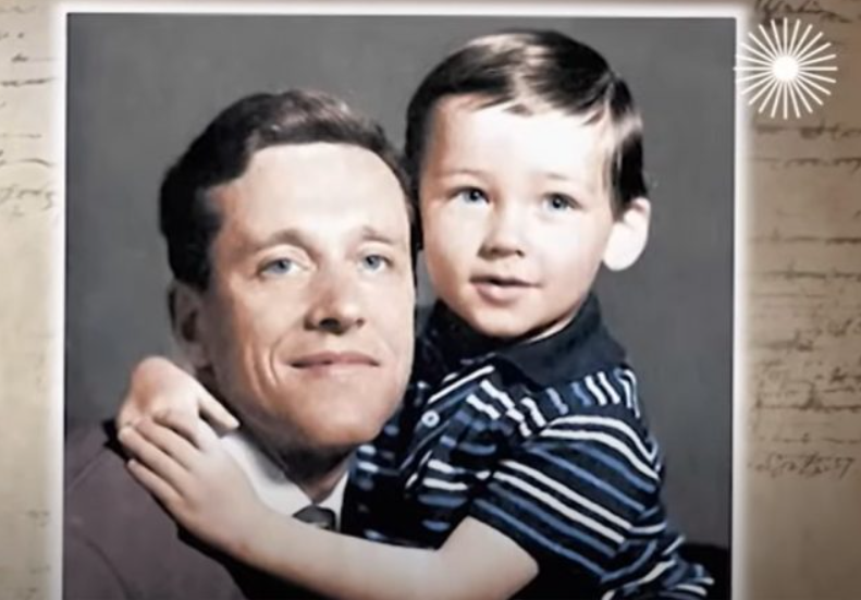 Будущий актёр и ведущий со своим отцом – Алексеем