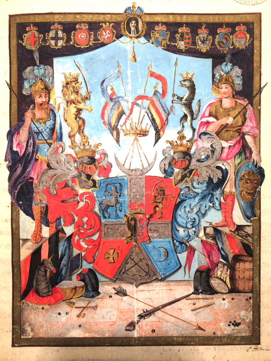 личный герб Ф.А. Головина из диплома на графство Св.Римской империи