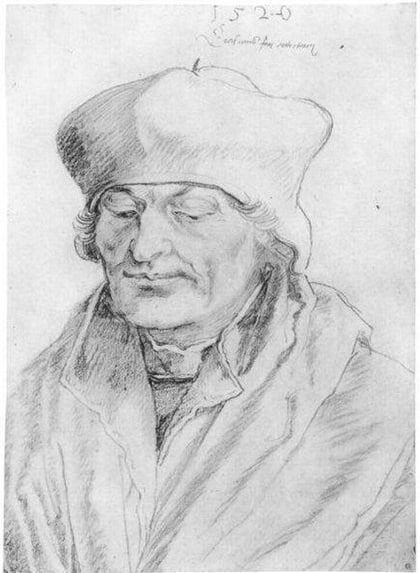 Графический портрет Эразма Роттердамского, Альбрехт Дюрер, 1520