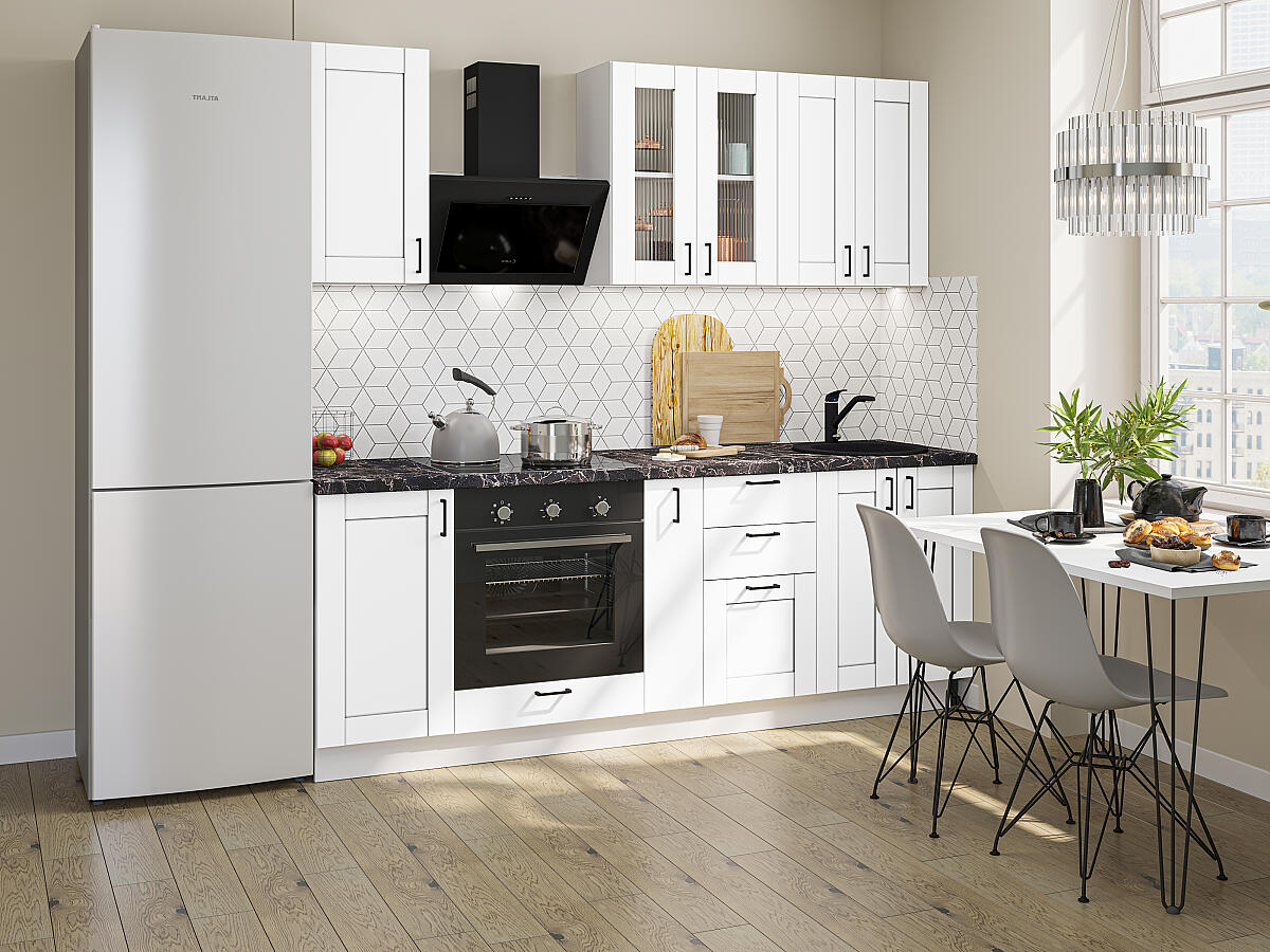 
Кухня Лофт в цвете White Silk