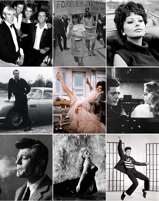 Event: пример мудборда концепции для event-проекта "Мюзикл. Шестидесятые"