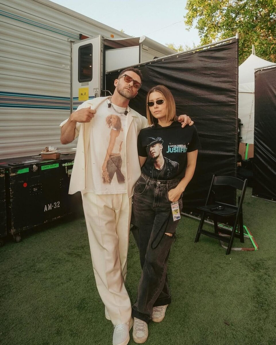    Джастин Тимберлейк с женой. Фото: Инстаграм (запрещён в РФ)