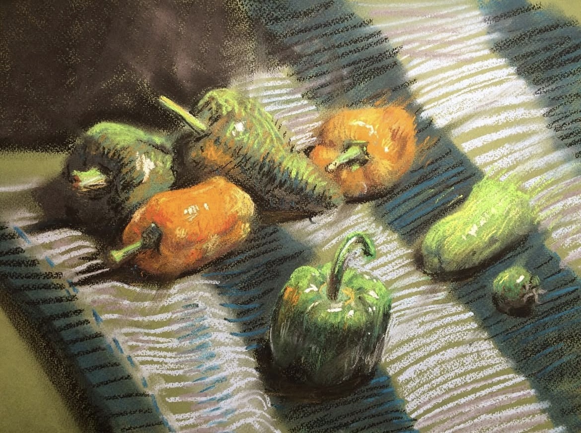 Зарисовка пастелью для naf_урожай, 2019 г.