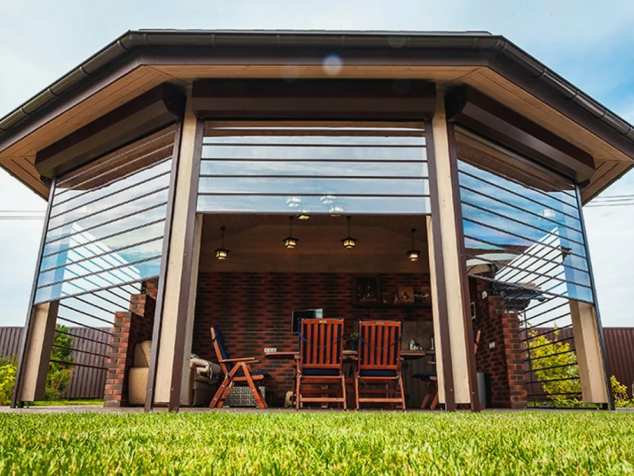 Прозрачные рольставни из поликарбоната