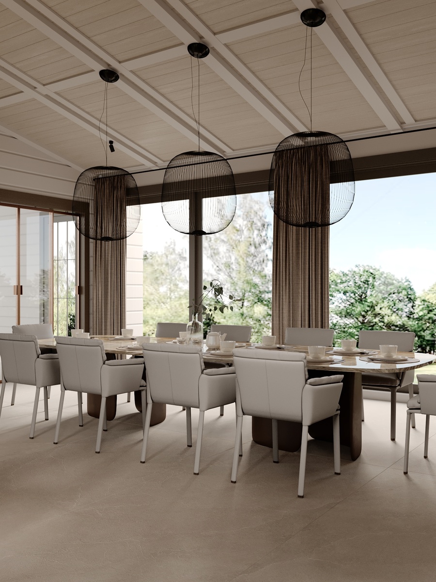 Столовая для приема больших компаний гостей