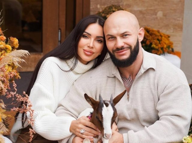    Оксана Самойлова с Джиганом. Фото: социальные сети