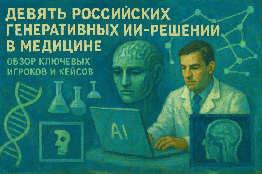 Девять российских генеративных ИИ‑решений в медицине: обзор ключевых игроков и кейсов