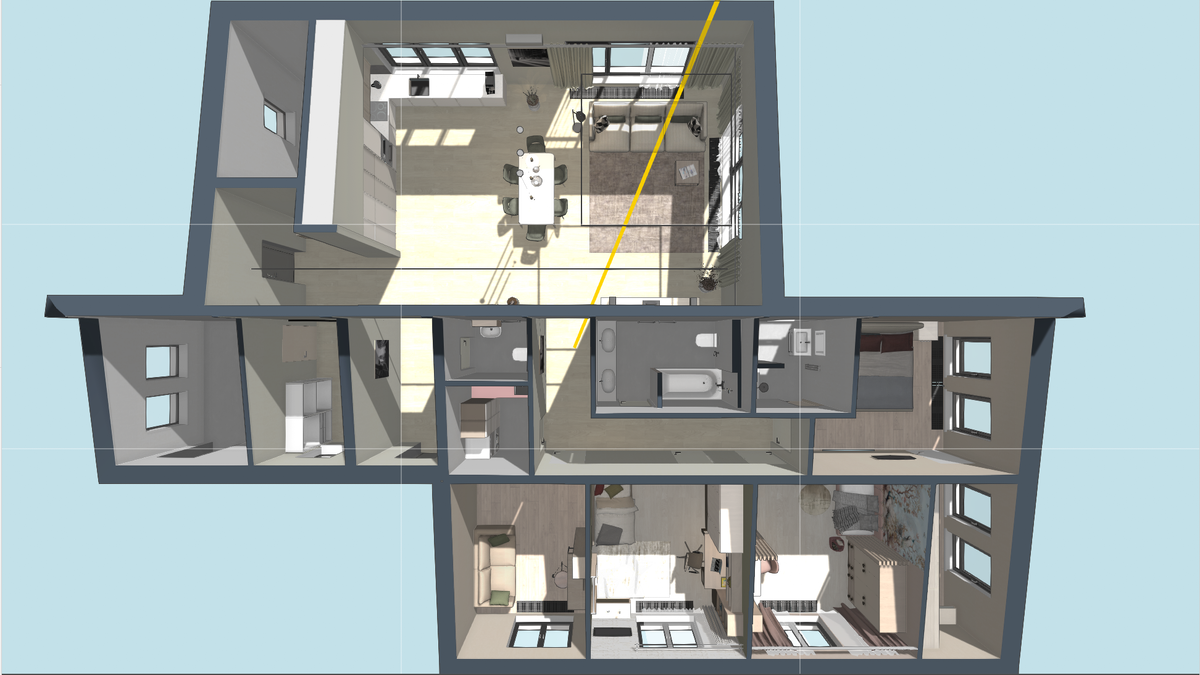 Общий вид интерьеров дома (скриншот с Планоплана)
