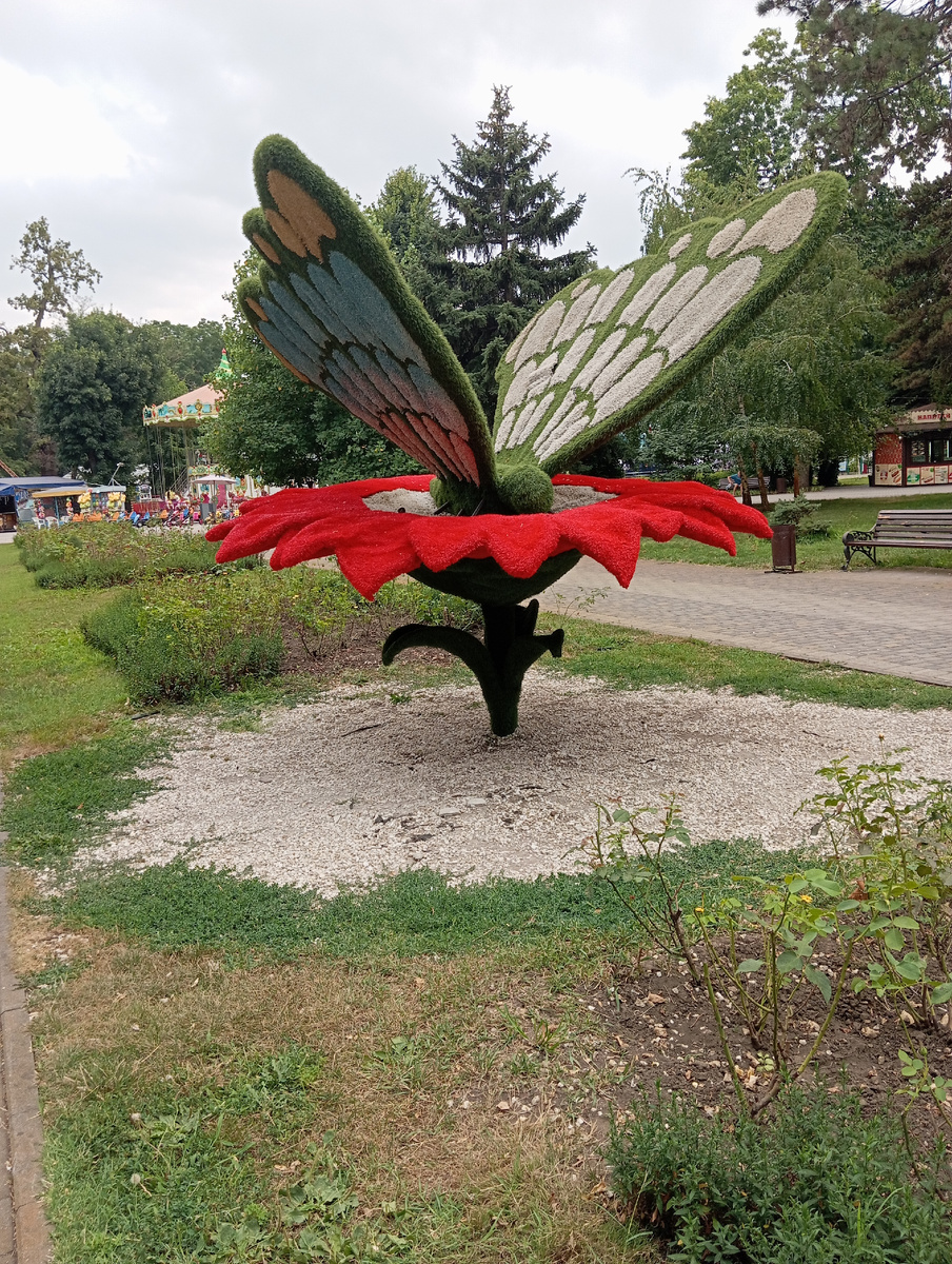 Парк городской сад. В Краснодаре. 