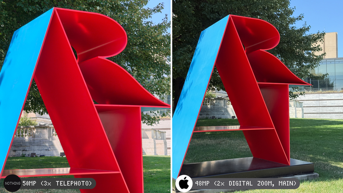    Блогер детально сравнил возможности камер Nothing Phone (3) и iPhone 16 Pro [ВИДЕО]