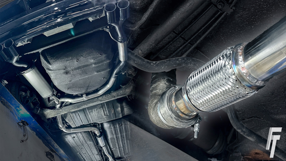 Спортивный выхлоп с разводкой и насадками на ВАЗ 2114