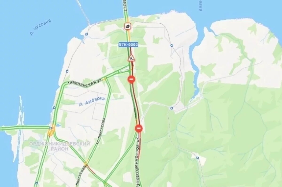    5-километровая пробка образовалась перед Чусовским мостом в Перми