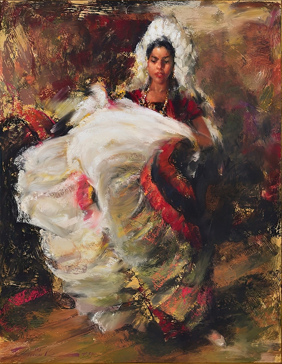 КАРТИНА ХУДОЖНИКА РАМОНА КЕЛЛИ / Ramon Kelley / *1939 / США / ТАНЦОВЩИЦА 