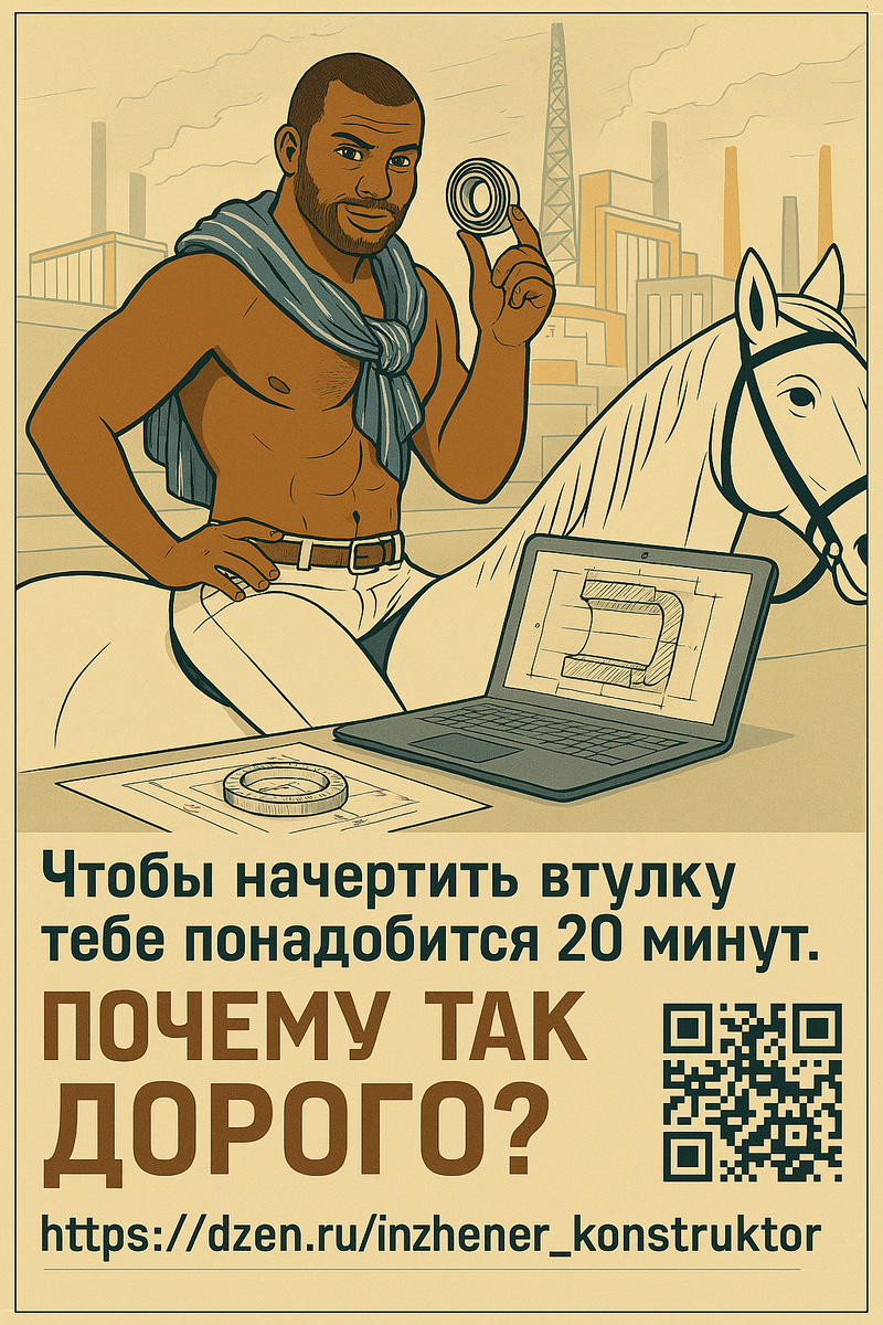 Мем:
"Чтобы начертить втулку тебе понадобиться 20 минут. Почему так дорого?"

"Чтобы начертить втулку правильно за 20 минут, я практиковал инженерное дело 15 лет. "