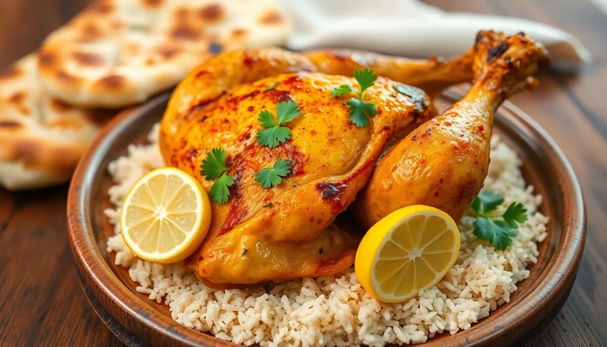 🍗 Курица в маринаде из йогурта с шафраном и карри 