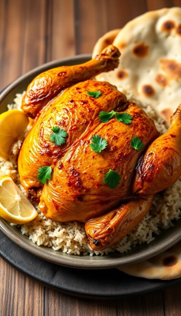 🍗 Курица в маринаде из йогурта с шафраном и карри 