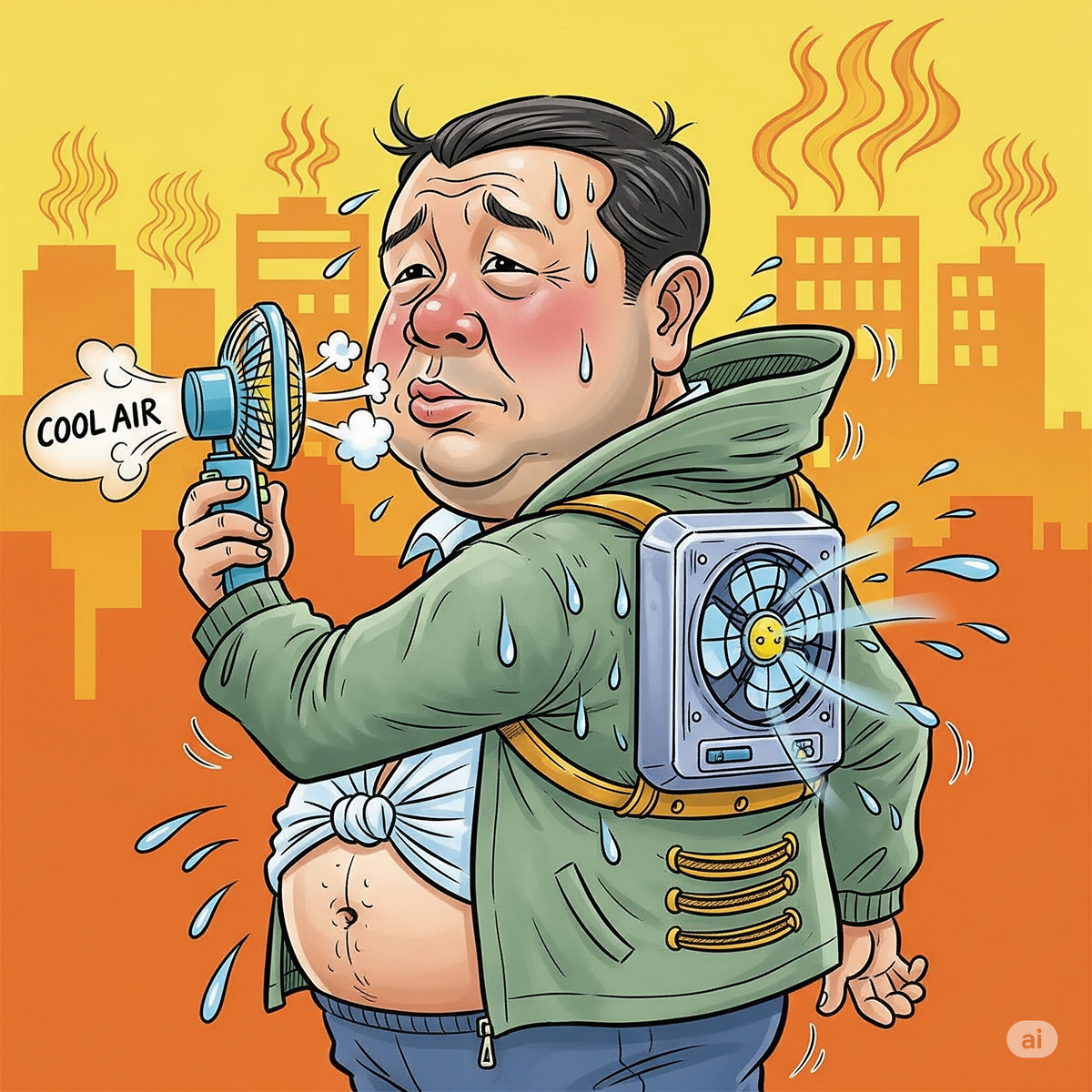 Карикатура нарисована ИИ