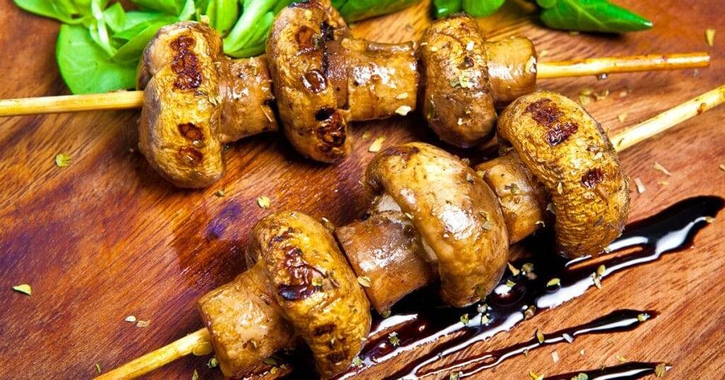 Вкусные грибы на мангале!