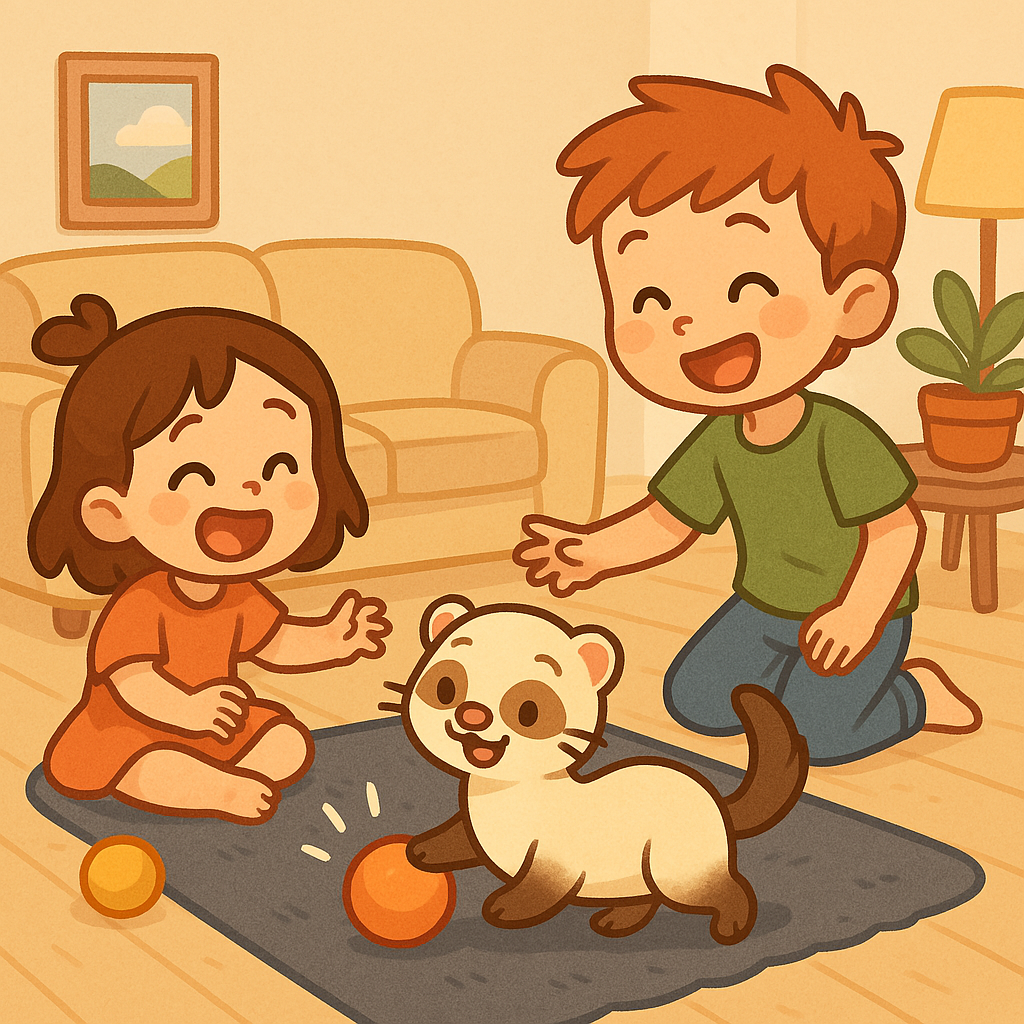 Хорек и дети