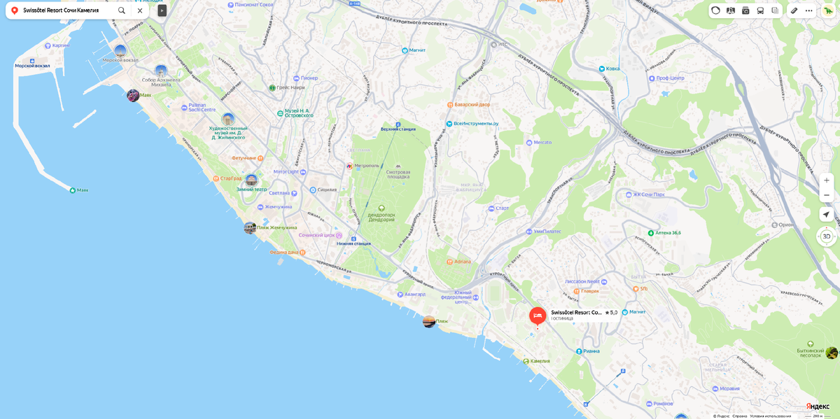 Скриншот Яндекс.карты